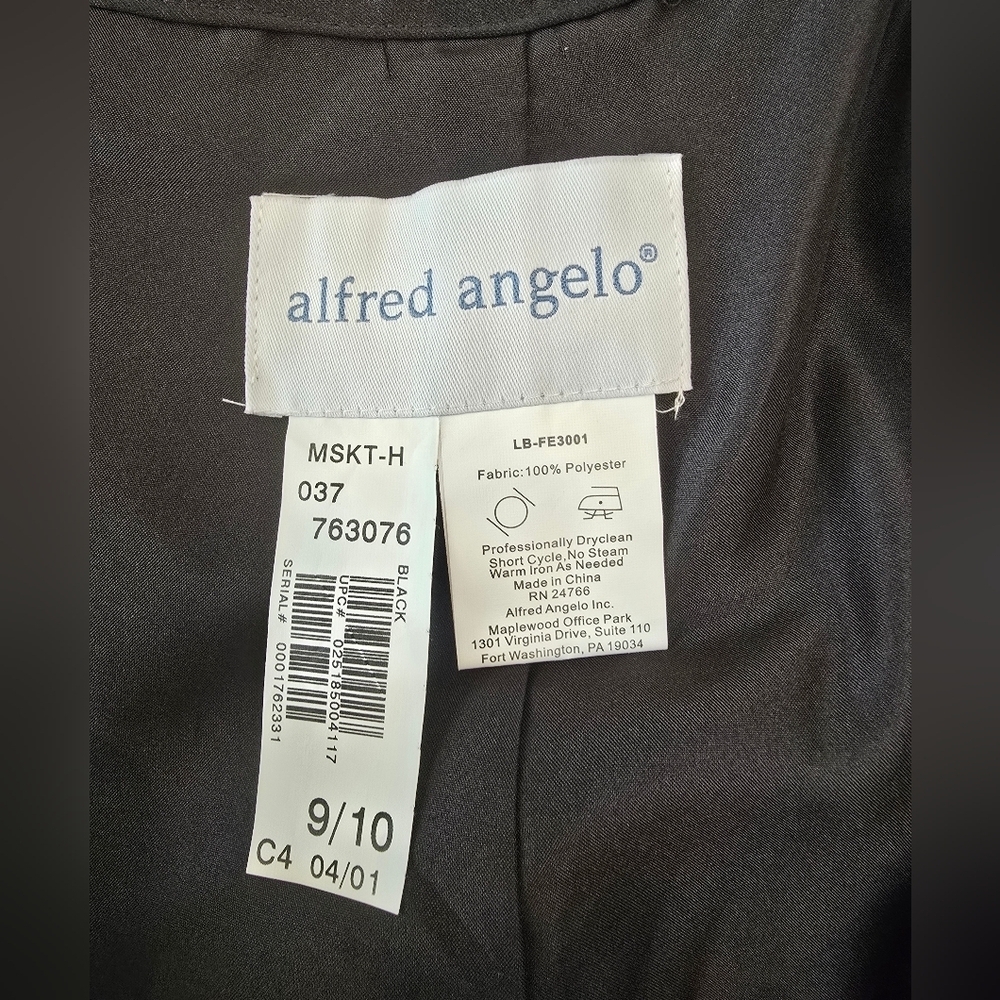 NEW Alfred Angelo Satin Black Full Length Mermaid Flair Formal Skirt Bridal 9/10 - Picture 6 of 11